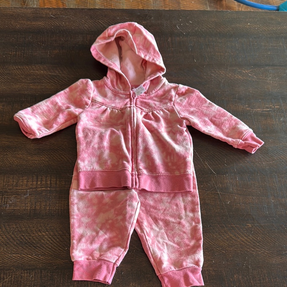 Carter's Pink Tie-Dye Kids Matching Set